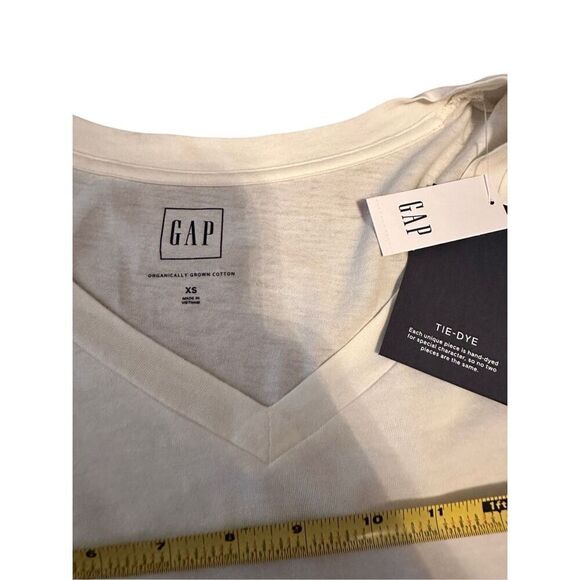 Gap ombré short sleeve tee Sz XS blue/white cotton v-neck - Picture 5 of 6